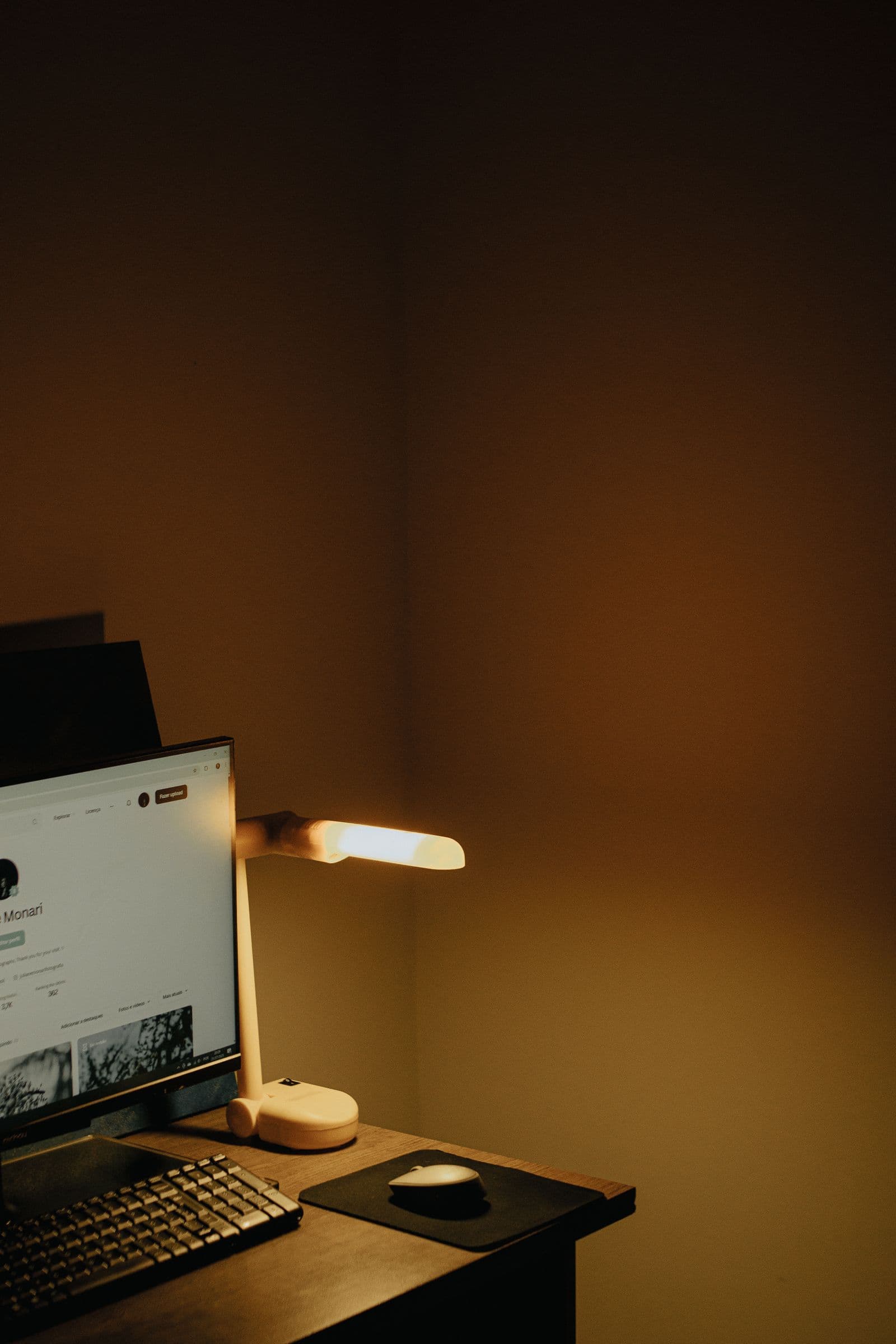 A small business owner working at a sunlit desk
